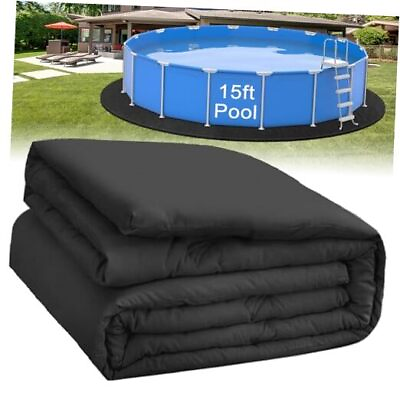 #ad 15 Ft Round Pool Liner Pad for Above Swimming PoolsExtends Life to Round 15 FT
