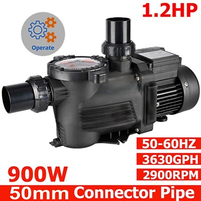 #ad 1.2HP 3630GPH In Ground Swimming Pool Pump Single Speed w Strainer 220v 240v
