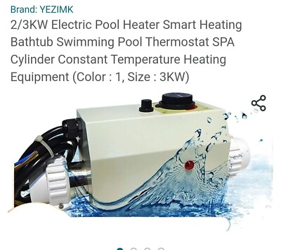 2 3KW Electric Pool Heater Smart HeatingBathtub Swimming Pool Thermostat...