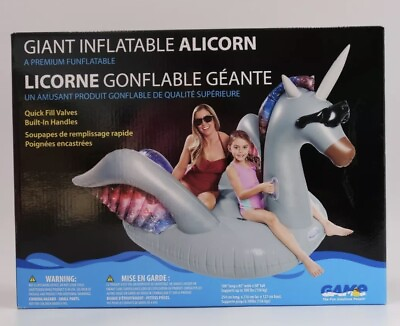 Giant Alicorn Unicorn Pool Float Big Inflatable Floats for Pool 100quot;x85quot;x50quot;