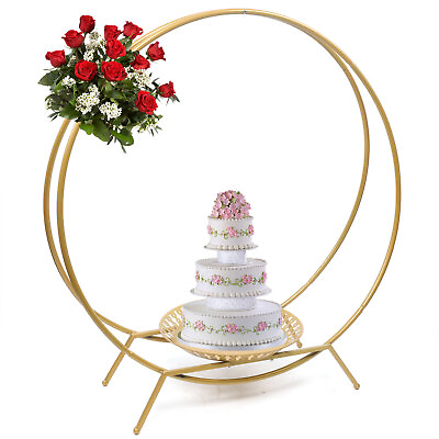 #ad Wedding Cake Stand Ring Wedding Arch Props Background Circle Wedding Cake Stand