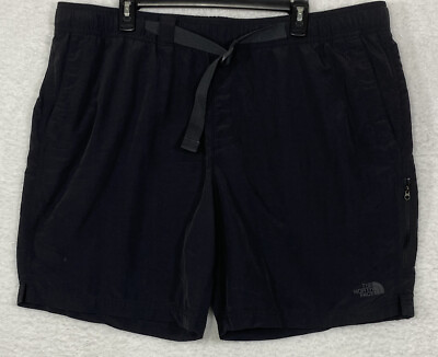 The North Face Swim Shorts XL Flash Dry Black Lined Belted Pockets