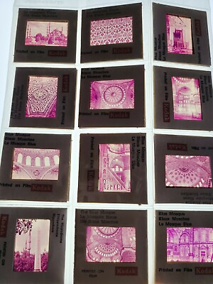 Vintage Sultan Ahmed Mosque Istanbul Turkey Lot of 12 Commercial Slides The Blue