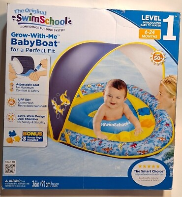 #ad #ad Swims School Grow with Me Baby Boat Float Swimming Pool Floating Inflatable NEW