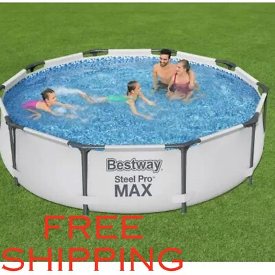 #ad Above ground Swimming Pool With Pump Metal Frame Great For Kids Spring amp; Summer