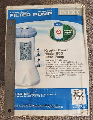 Intex 530 GPH Swimming Pool Filter Pump and 6 Type A Replacement Cartridges
