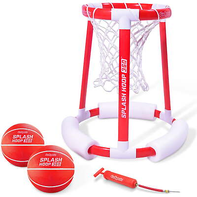 #ad #ad Splash Hoop 360 Floating Pool Basketball Game 4pc Red