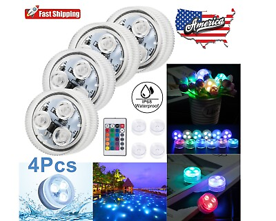 #ad LED Underwater Swimming Pool Light RGB Waterproof Diving Magnetic Fountain Light