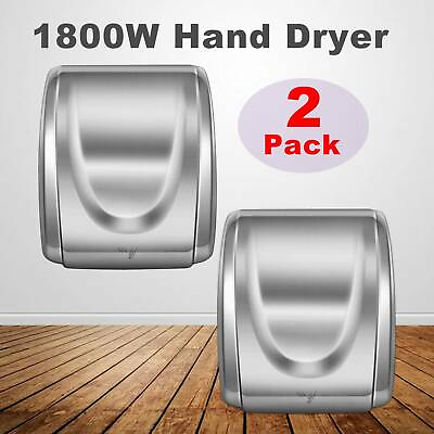 #ad Upgraded Automatic Sensor Stainless Steel Commercial Hand Dryer 1800W 2PCS
