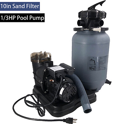 #ad 2400GPH 10quot; Sand Filter Above Ground Swimming Pool Pump intex compatible