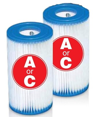 #ad Swimming Pool Pump Filter Cartridge Type A C Pack of 2