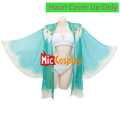 Woman Bards Venti Printed Pattern Kimono Haori Cover Up Only Cosplay Costume