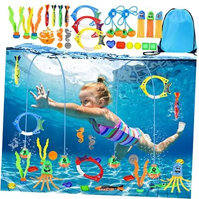 #ad Pool Toys for Kids Ages 4 12 27PCS Swimming Diving Pool Toys Games Set