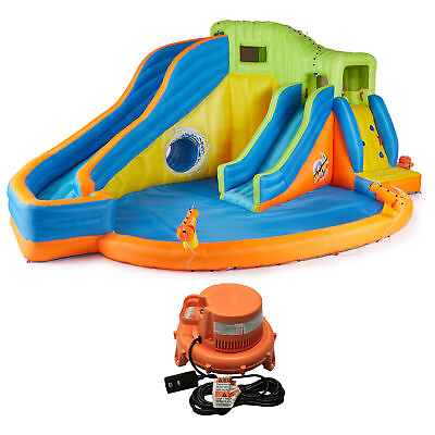 #ad Banzai Pipeline Twist Kids Inflatable Outdoor Water Pool Aqua Park and Slides