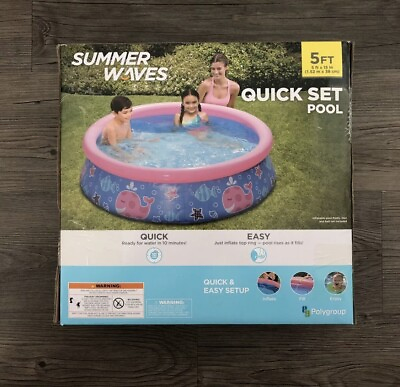 #ad #ad Summer Wave Quick Set Pool 5ft x 15in Swimming Pool Quick amp; Easy Setup