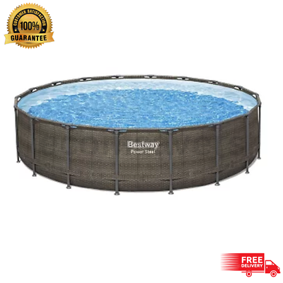 Bestway Power Steel 18#x27; Above Ground Pool Set with Sand Filter Pump NEW