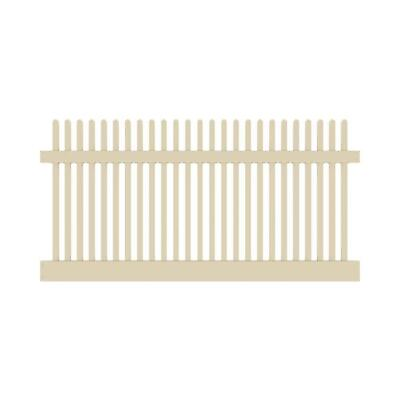 #ad Barrette Outdoor Living Fence Panel 4 ft x 8 ft Spaced Picket Above Ground Brown