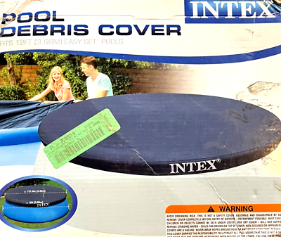 #ad Intex 12#x27; Round Frame Set Easy Swimming Pool Debris Cover 28031E INTEX NIB