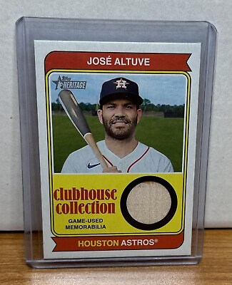 #ad 2023 Topps Heritage Jose Altuve Relic Game Used Houston Astros CCR JA