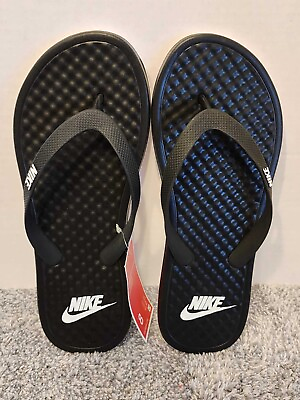 #ad Nike Women#x27;s Ondeck Flip Flops Black White CU3959 002 Size 8 New Free Shipping
