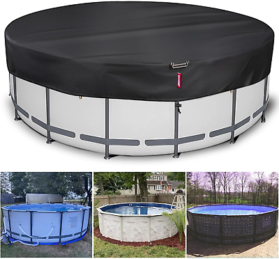 #ad #ad 12Ft Round Above Ground Pool Covers 600D Heavy Duty Solar Pool Cover with Tear