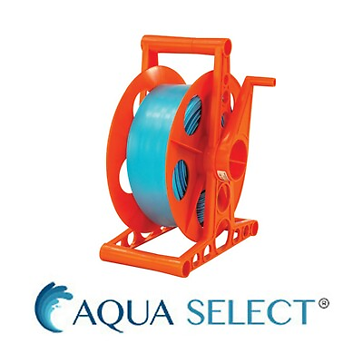 Aqua Select Swimming Pool Backwash Hose Reel amp; Includes 100#x27; Hose