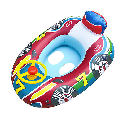 #ad Inflatable Babies Pool Float Automobile Babies Swimming Floats with Safety Seat