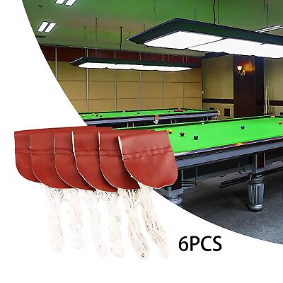 #ad 6 Pieces Pool Table Net Portable Mesh Net for Leisure Pool Table Accessories